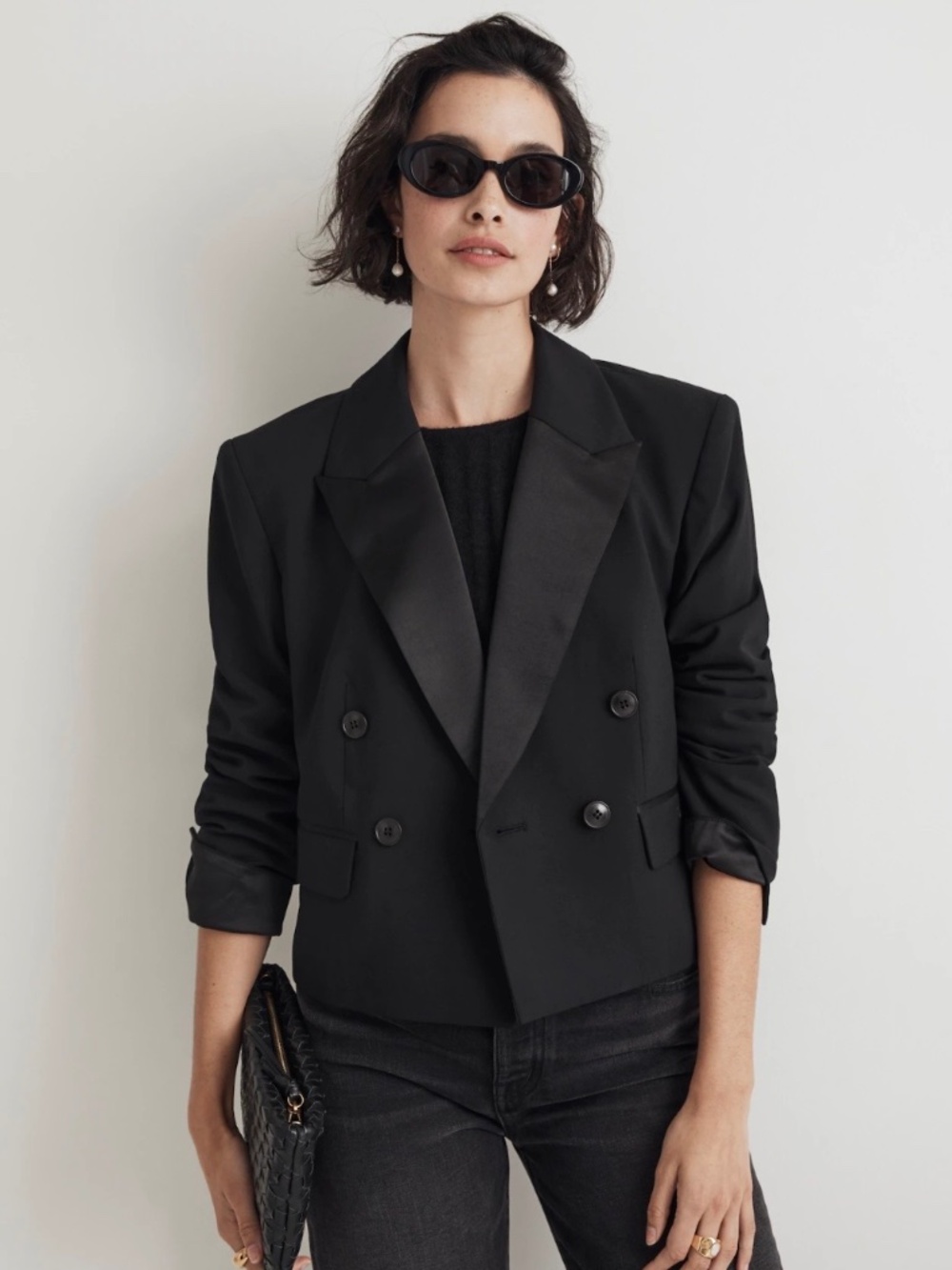 Madewell Cropped Tuxedo Jacket